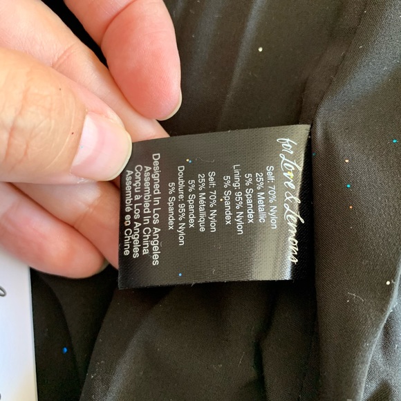 For Love & Lemon Ava Glitter Crop Top in Metallic - Picture 8 of 8